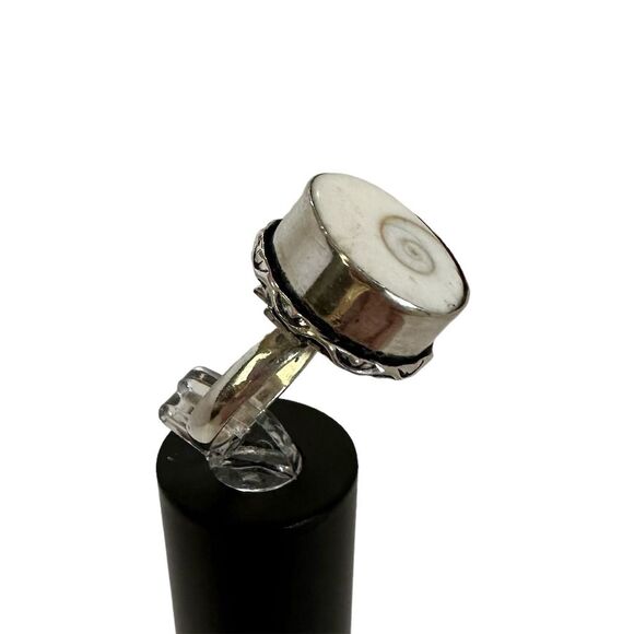 💕 Shiva Eye Sterling Silver overlay Ring Handmade Minimalist Victorian Style - Picture 3 of 6